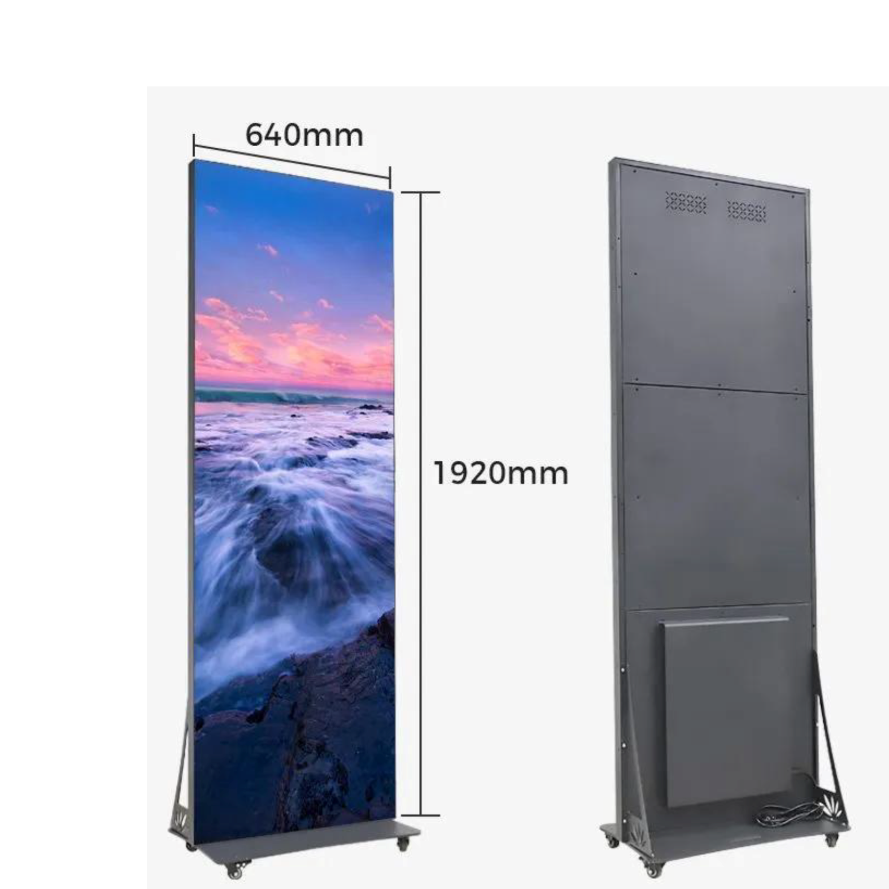 Pantalla LED para póster p2.5 para interiores, 640 mm x 1920 mm
