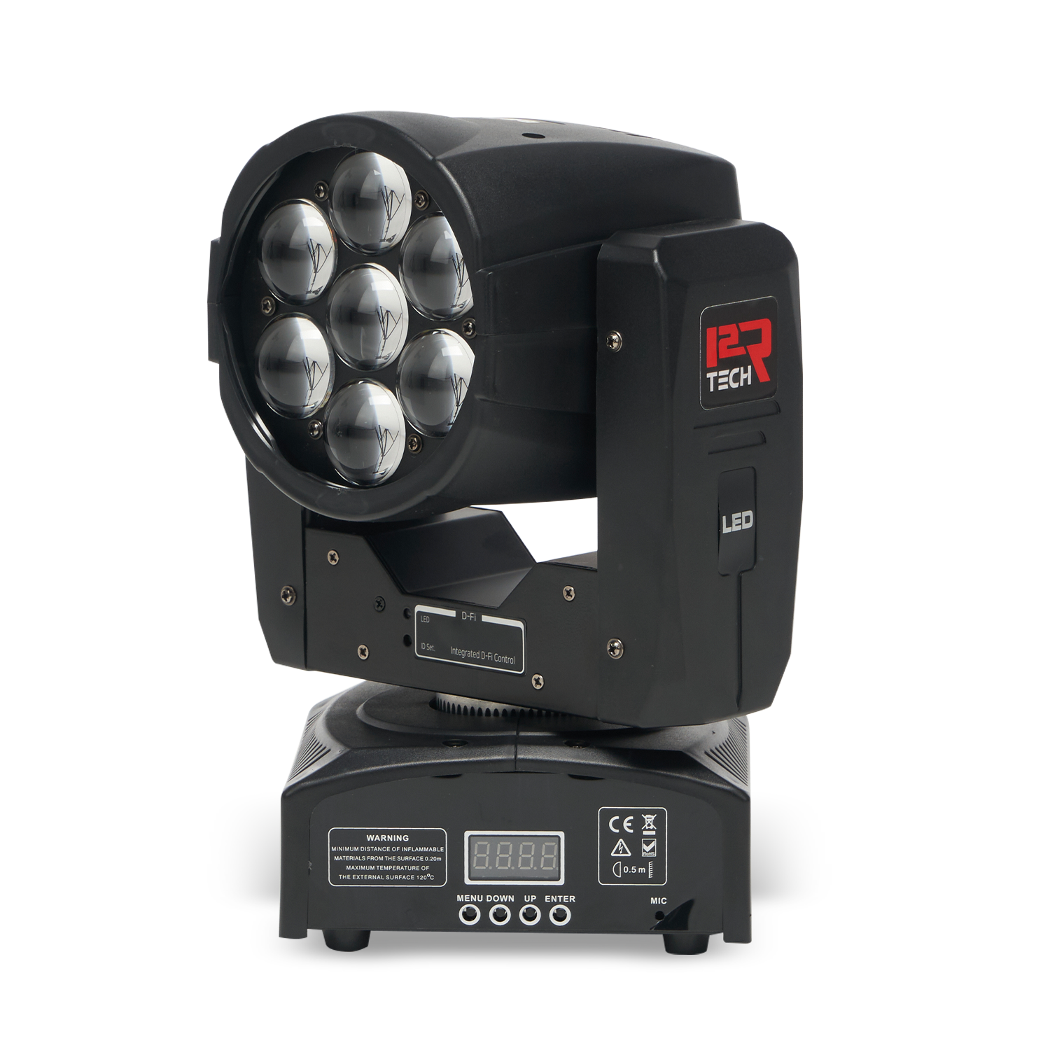 BSW070 RGBW LED Moving Head Light, Mini Light with Wireless DMX Control