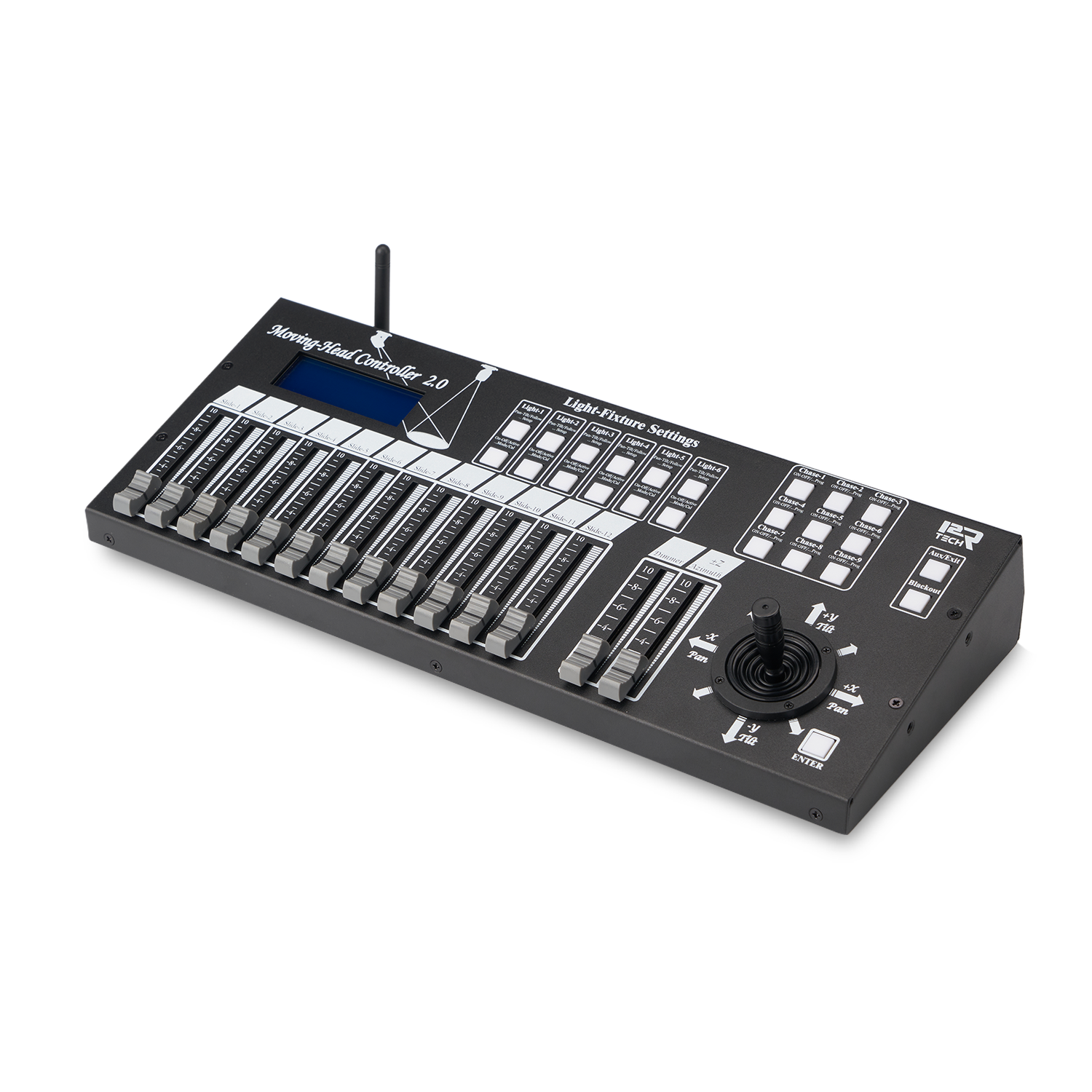Controlador de cabeza móvil DMX inalámbrico 2.0 con joystick