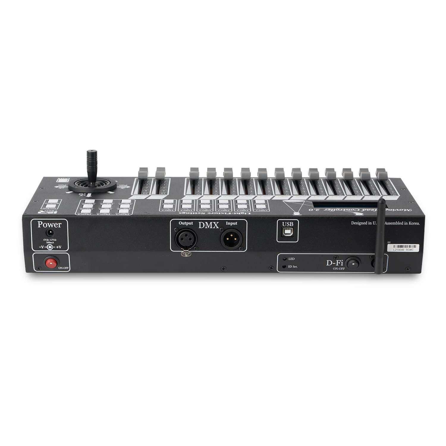 Controlador de cabeza móvil DMX inalámbrico 2.0 con joystick