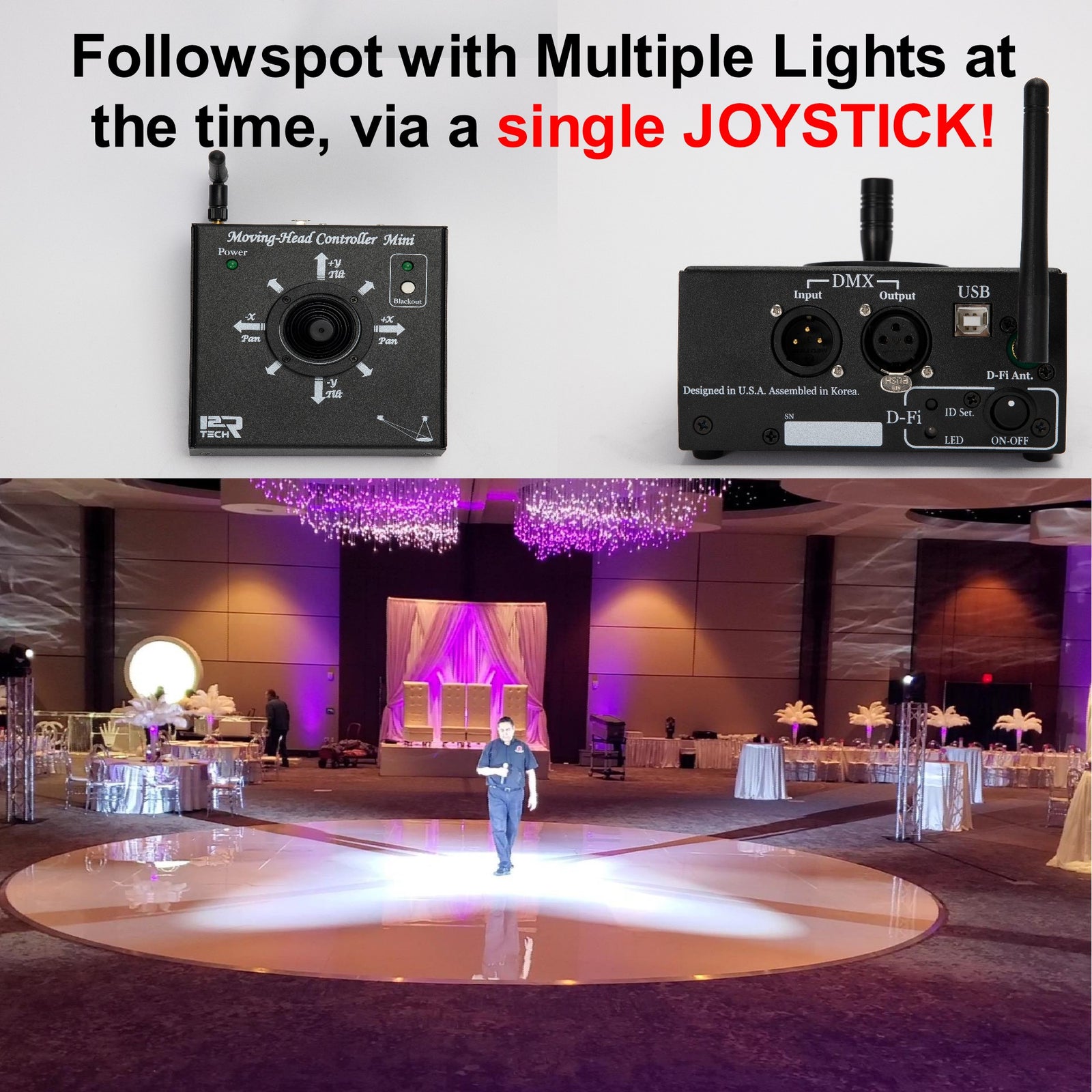 Wireless DMX, Moving Head Controller Mini.